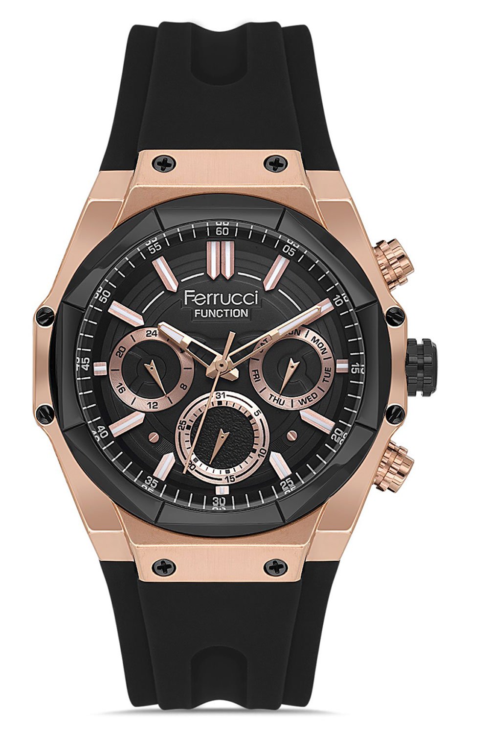 siyah rose gold erkek spor saat modelleri