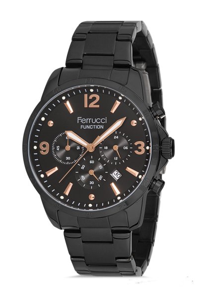 Erkek Kol Saati Takvimli & Analog Fonksiyon FF00140 Siyah
