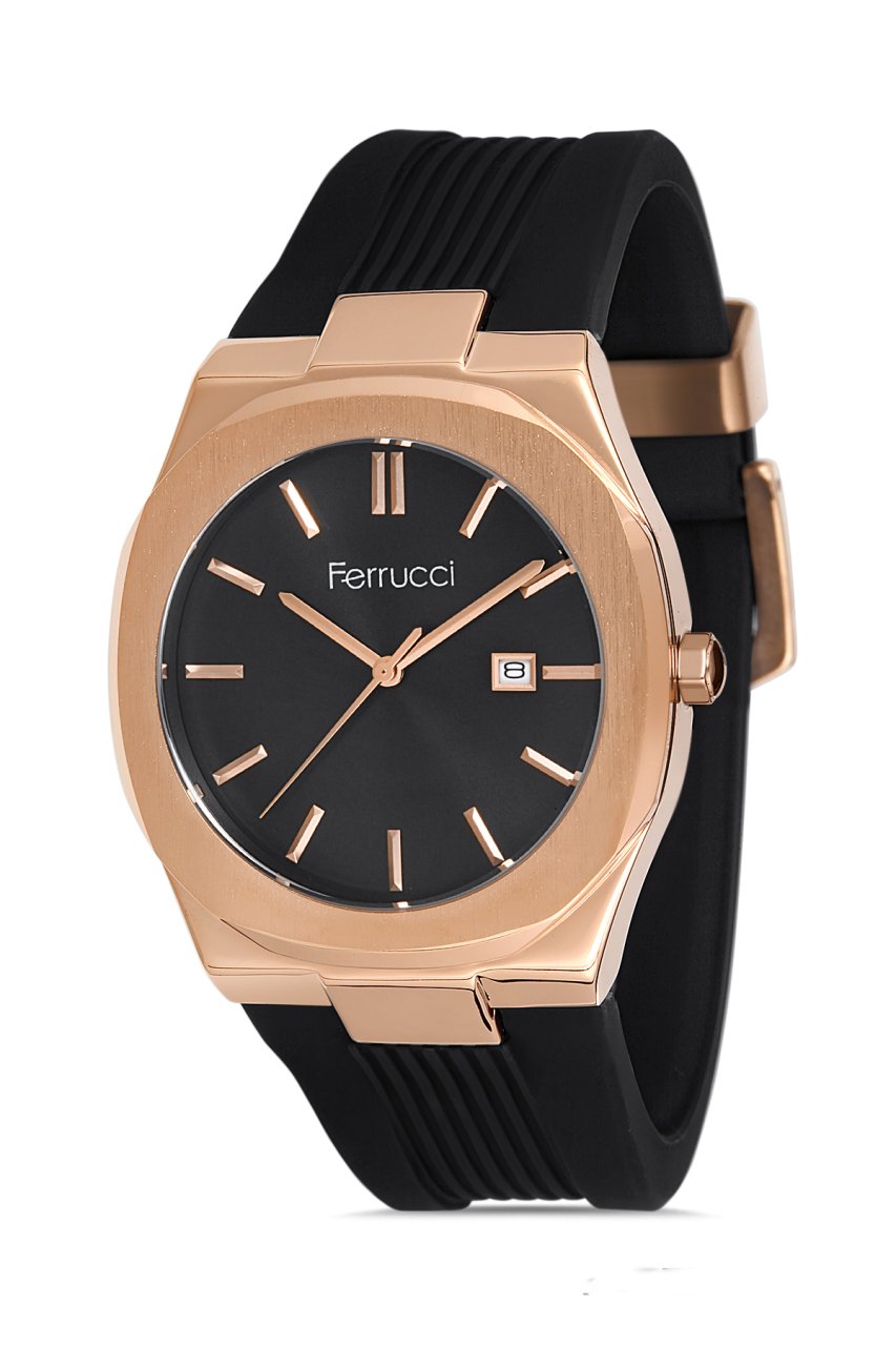Erkek Premium Spor Kol Saati Takvimli Analog Fonksiyon FF00145 Bronz & Siyah