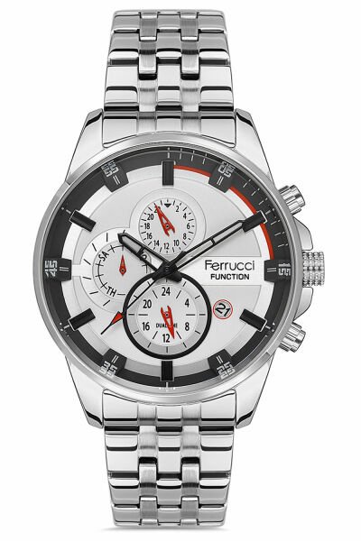 Ferrucci Orjinal Erkek Kol Saati Çelik Kordon Kol Saati 13110KR-A