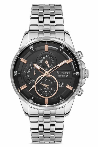 Ferrucci Orjinal Erkek Kol Saati Çelik Kordon Kol Saati 13110KR-D