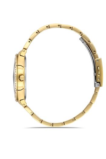 Kadın Çelik Kordon Kol Saati Çelik Kasa Premium Taşlı Model