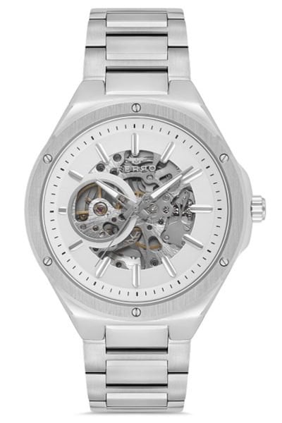 Erkek Otomatik Kol Saati Paslanmaz Çelik Kasa Çelik Kordon Otomatik Fonksiyon