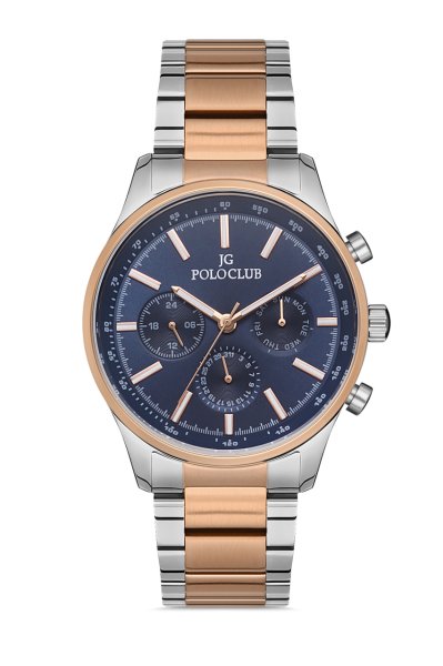 Erkek Premium Kol Saati Analog Takvimli Fonksiyon 13700 Bronz & Lacivert