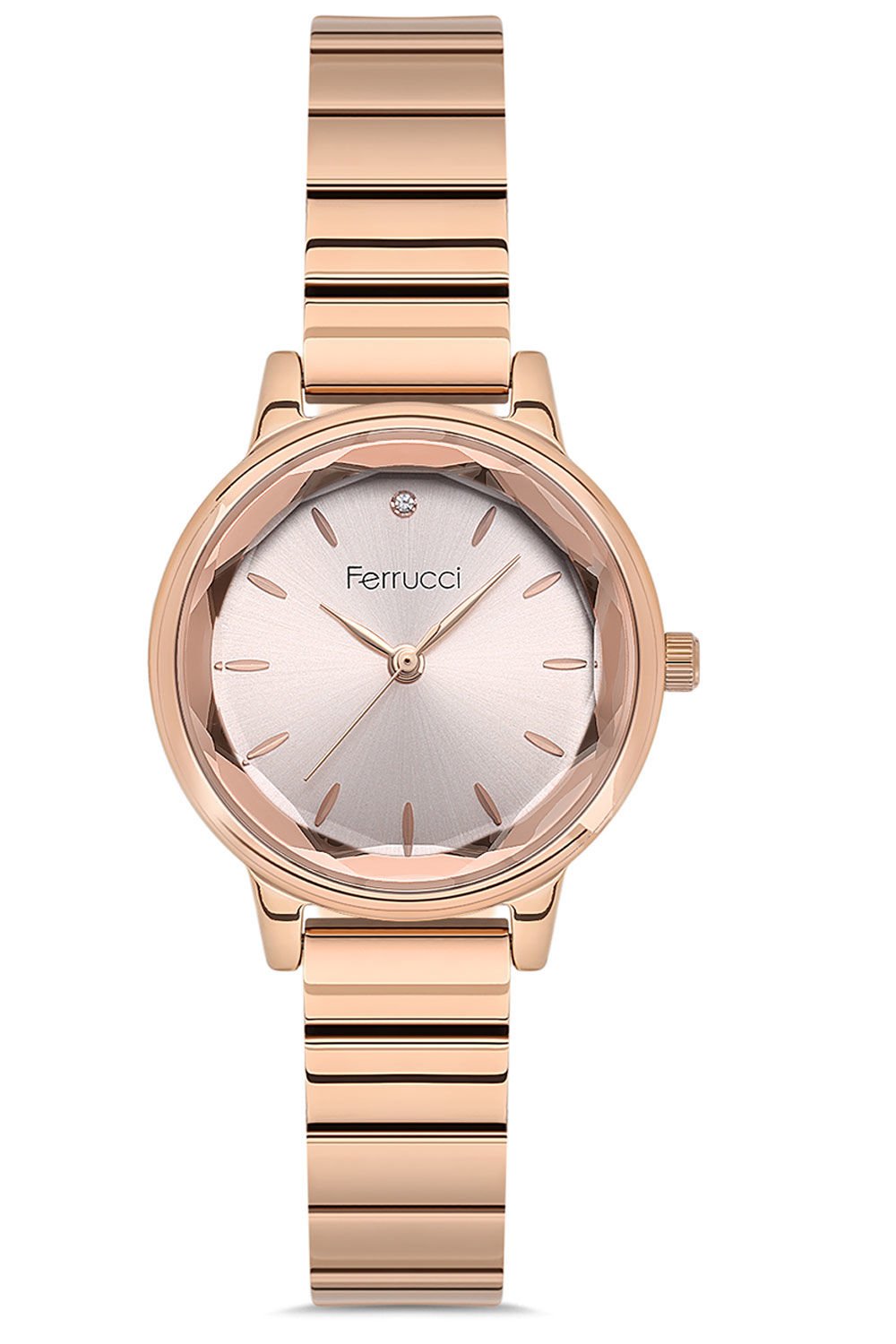 Kadın Paslanmaz Çelik Kol Saati Çelik Kasa Çelik Kordon Premium Model 2 Yıl Garantili Rose Gold - Beyaz