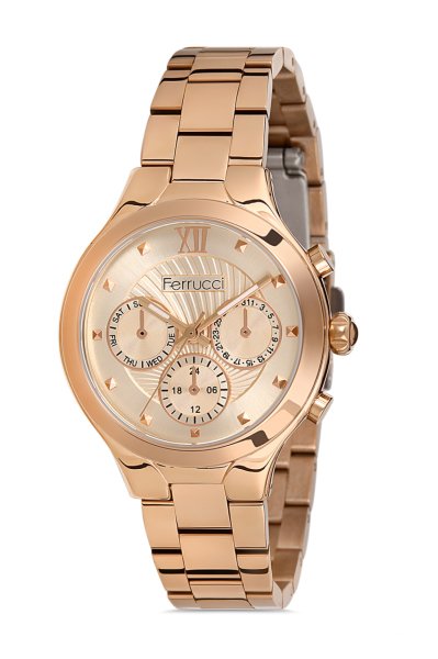 Kadın Premium Kol Saati Analog Fonksiyon 12517M Bronz
