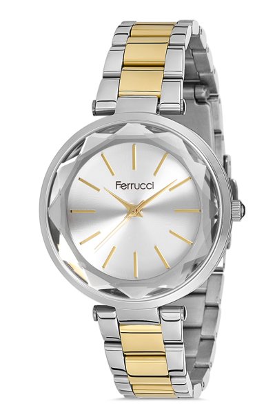 Kadın Premium Kol Saati Analog Fonksiyon 14117M Altın & Gümüş