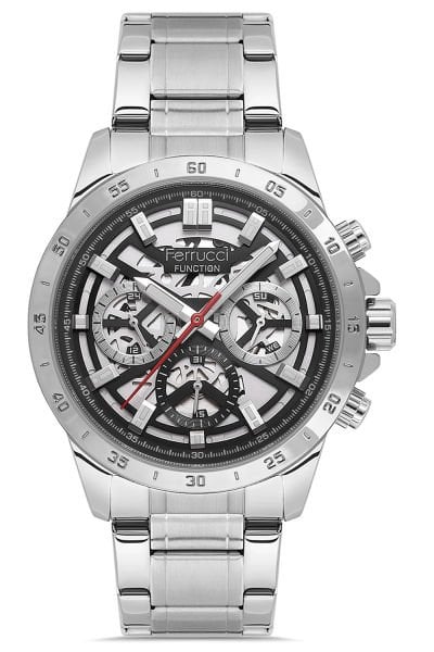 Erkek Spor Kol Saati Çelik Kasa Çelik Kordon Paslanmaz Çelik Model 2 Yıl Garantili