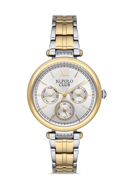 Kadın Premium Kol Saati Analog Fonksiyon 13696 Altın & Beyaz