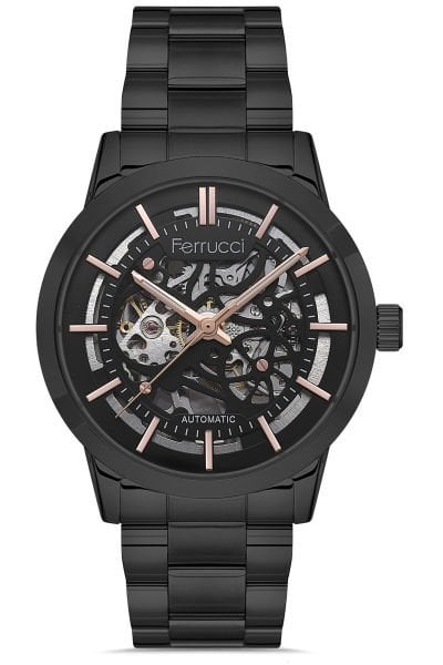 Erkek Otomatik Kol Saati Çelik Kasa Çelik Kordon Su Geçirmez Pilsiz Fonksiyon