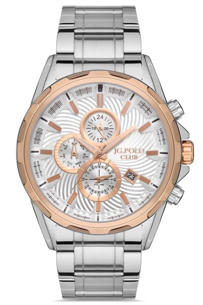 Erkek Spor Kol Saati Premium Spor Analog & Takvimli 1928M Gümüş & Beyaz