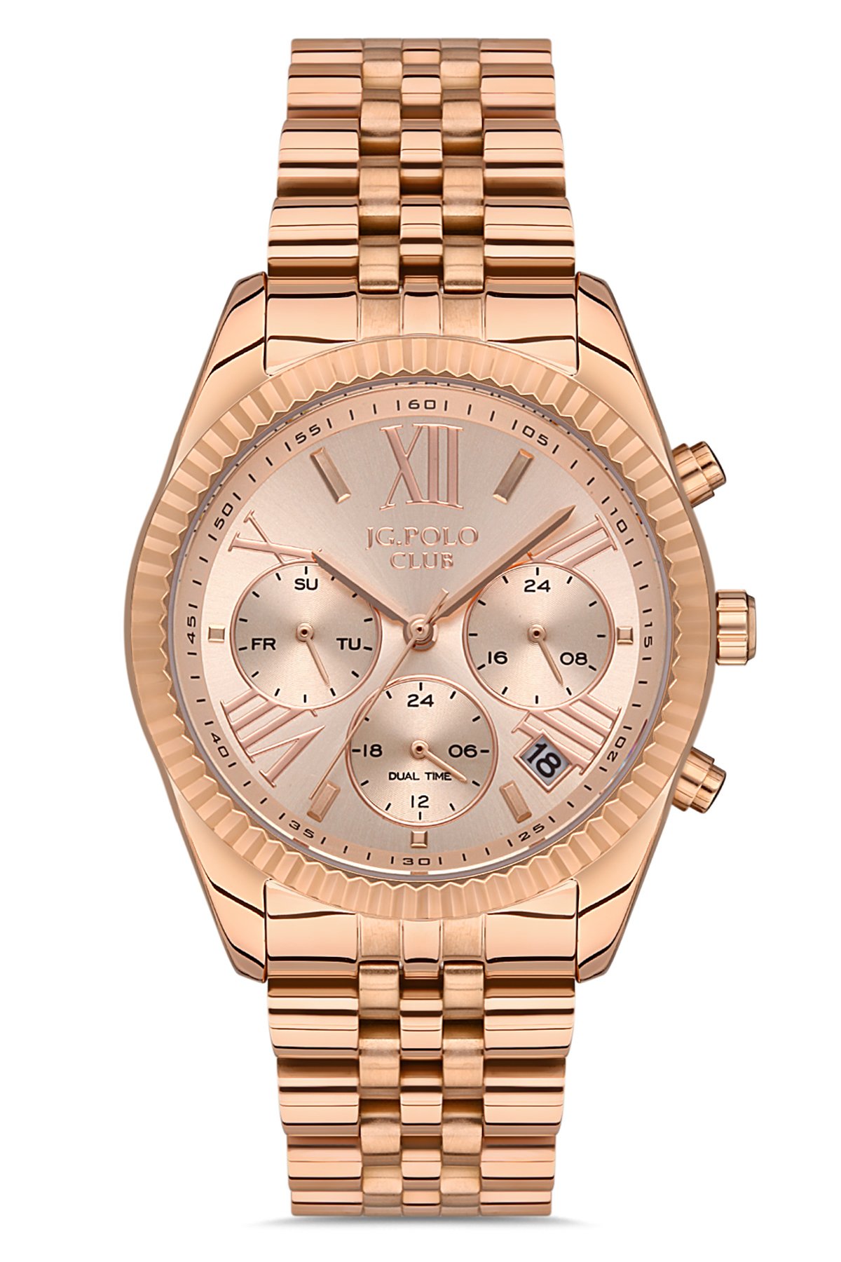 Kadın Premium Kol Saati Analog Takvimli Fonksiyon 1737M  Bronz