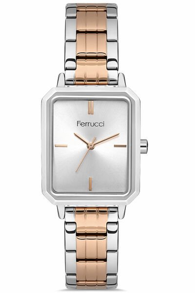 Kadın Premium Kol Saati Çelik Kasa Çelik Kordon Su Geçirmez Rose Gold - Beyaz