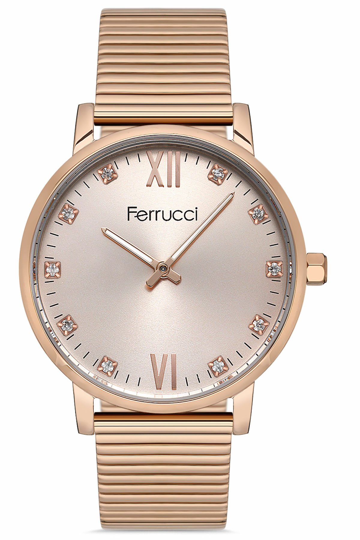 Kadın Premium Kol Saati Çelik Kasa Çelik Hasır Kordon Su Geçirmez Rose Gold