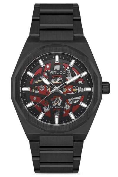 Erkek Çelik Kasa Otomatik Kol Saati Çelik Kordon Paslanmaz Çelik Su Geçirmez Premium Pilsiz Model