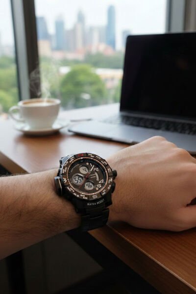 Erkek Siyah Renk Sport Watch Kol Saati CMS0046