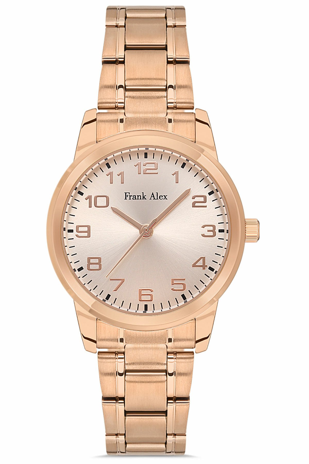 Kadın Kol Saati Çelik Kordon Çelik Kasa Su Geçirmez Klasik Model Rose Gold