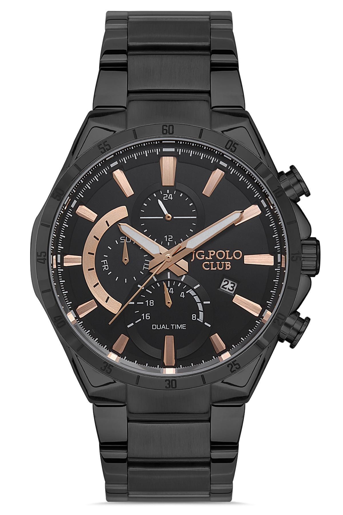 Erkek Çelik Kordon Kol Saati Çelik Kasa 5 ATM Su Geçirmez 2 Yıl Garantili Fonksiyonlar Aktif Çalışır Orijinal JG Polo Club