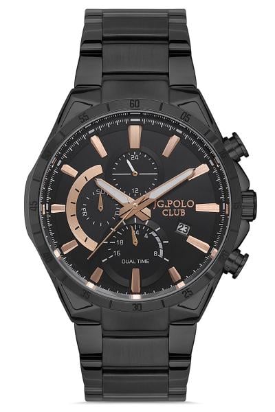 Erkek Çelik Kordon Kol Saati Çelik Kasa 5 ATM Su Geçirmez 2 Yıl Garantili Fonksiyonlar Aktif Çalışır Orijinal JG Polo Club