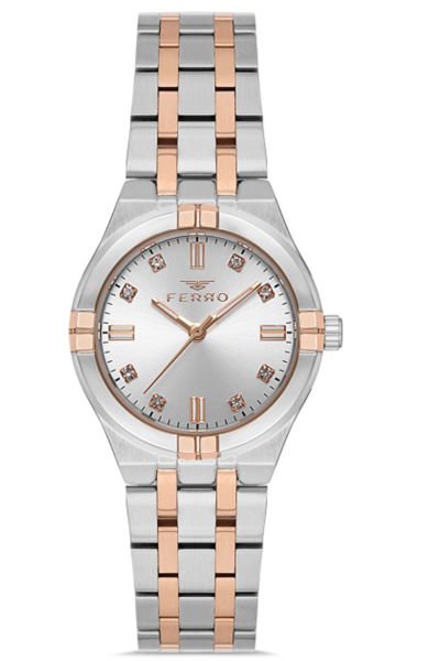Kadın Çelik Kordon Kol Saati Çelik Kasa Premium Model Gümüş - Rose Gold