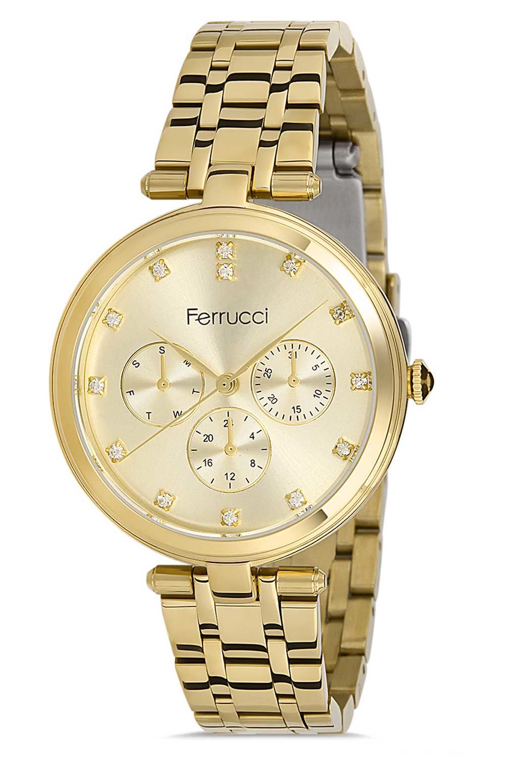 Kadın Kol Saati Çelik Kasa Çelik Kordon Premium Taşlı Model 14209-A