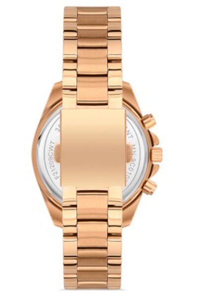 Kadın Çelik Kordon Kol Saati Çelik Kasa Su Geçirmez Premium Model Rose Gold - Beyaz