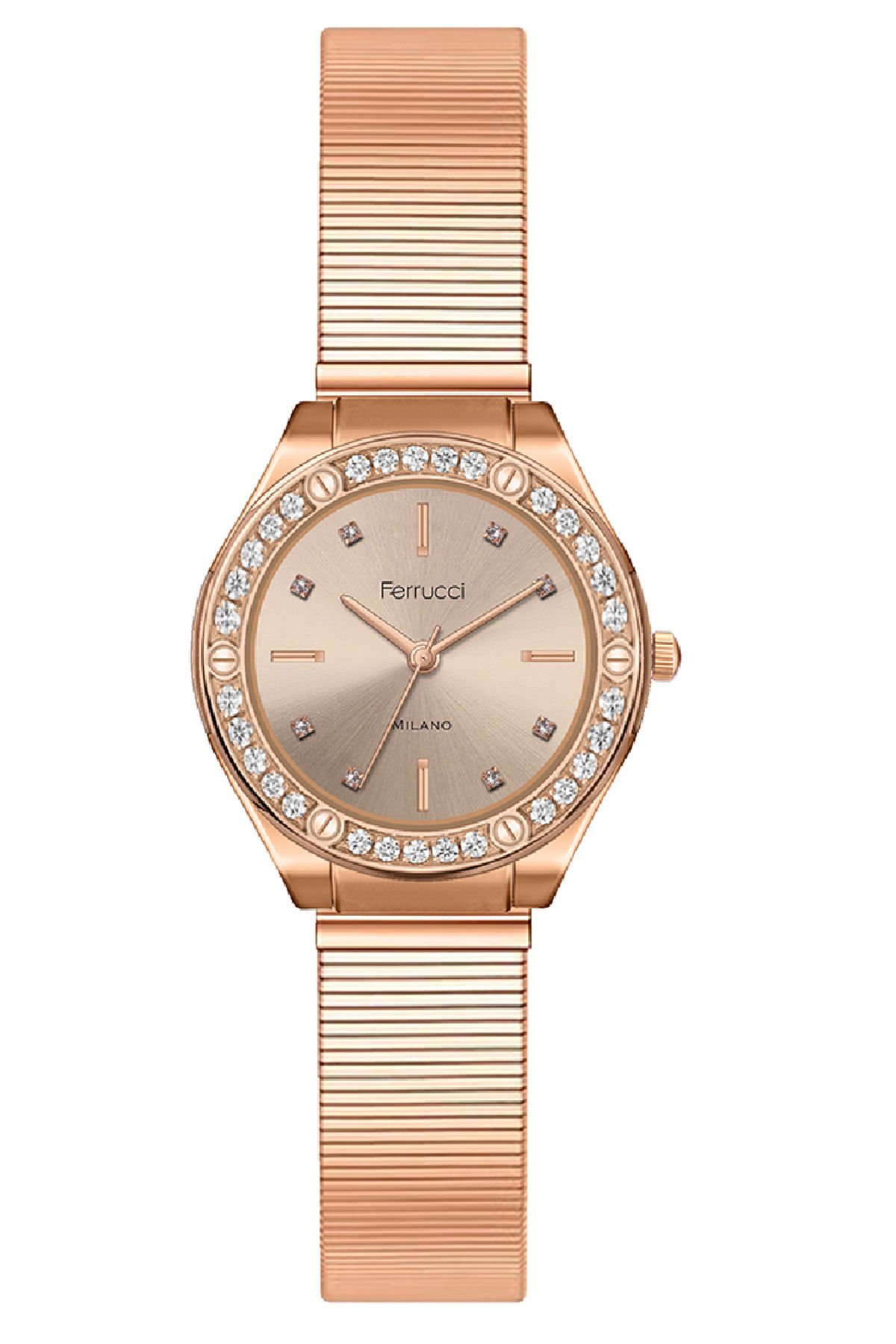 Kadın Çelik Kasa Kol Saati Çelik Kordon Premium Milano Model Rose Gold