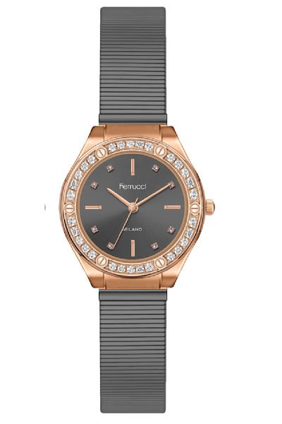 Kadın Çelik Kasa Kol Saati Çelik Kordon Premium Milano Model Füme - Rose