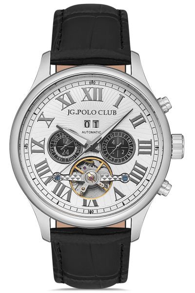 Erkek Automatic Kol Saati Çelik Kasa Deri Kordon 100M Su Geçirmez 11615TR-A