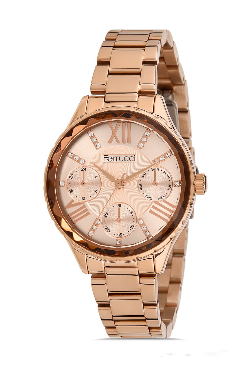 Kadın Kol Saati Analog Fonksiyon FCH0088 Bronz