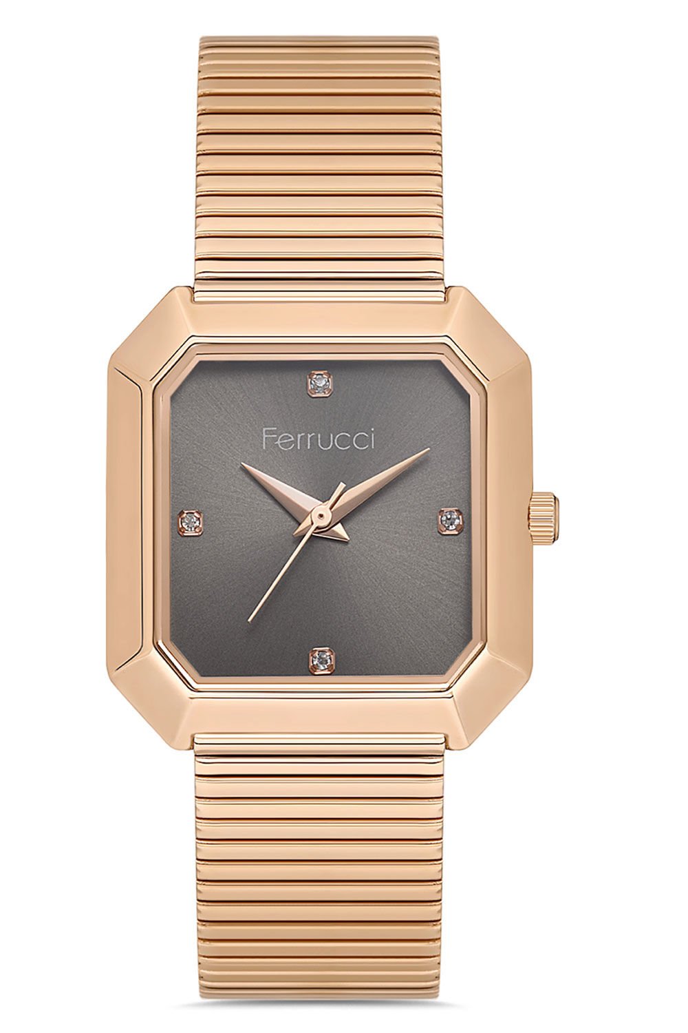 Kadın Çelik Kordon Kol Saati Çelik Kasa Su Geçirmez 2 Yıl Garantili Premium Paslanmaz Model Rose Gold - Antrasit Gri