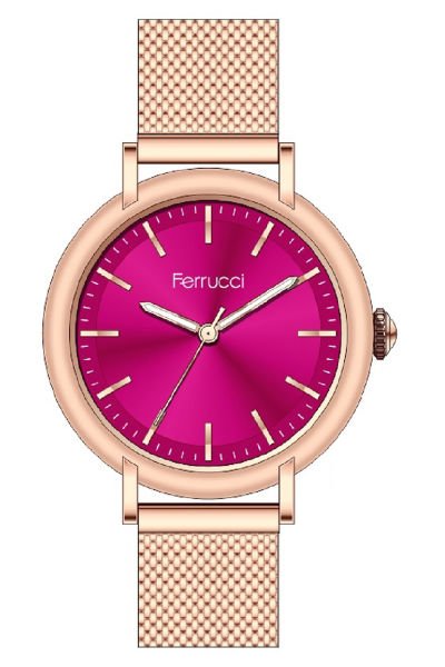 Kadın Çelik Kordon Kol Saati Çelik Kasa Premium Klasik Model Rose Gold - Fuşya